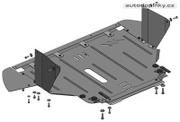 Kryt pod motor Fiat Punto Evo motor: 1,4 benz�n (Manu�ln� p�evodovka, automatick� p�evodovka) -- rok v�roby 2009-2012-